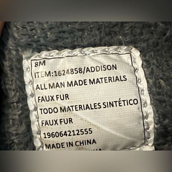 Khombu gray lined  side zip fur cuff women’s winter boots. Size 8 - Picture 8 of 8